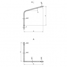Консольный кронштейн двухрожковый К17(а)-2,5-2,0-1-1